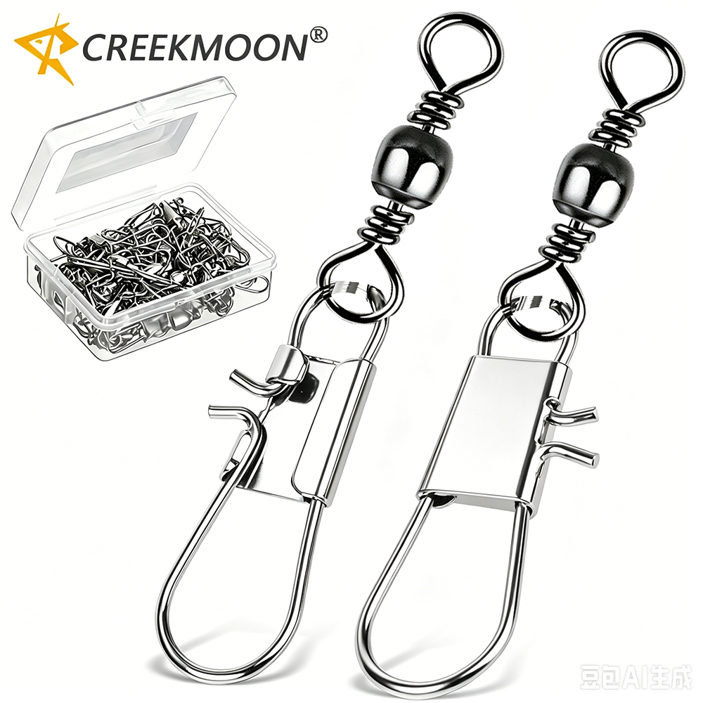 Fishing Equipment Box - 50Pc/box Stainless Steel Swivels Fishing Connector