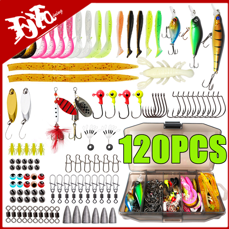 Fishing Equipment Box - New 120PCS Fishing Lure Set Soft