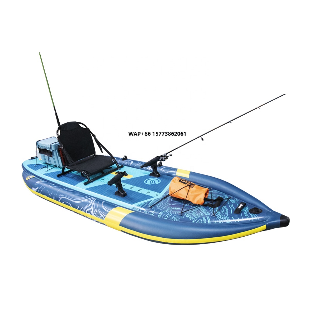 Rod Holder Fishing - Three Air Chamber Inflatable Fishing Kayak