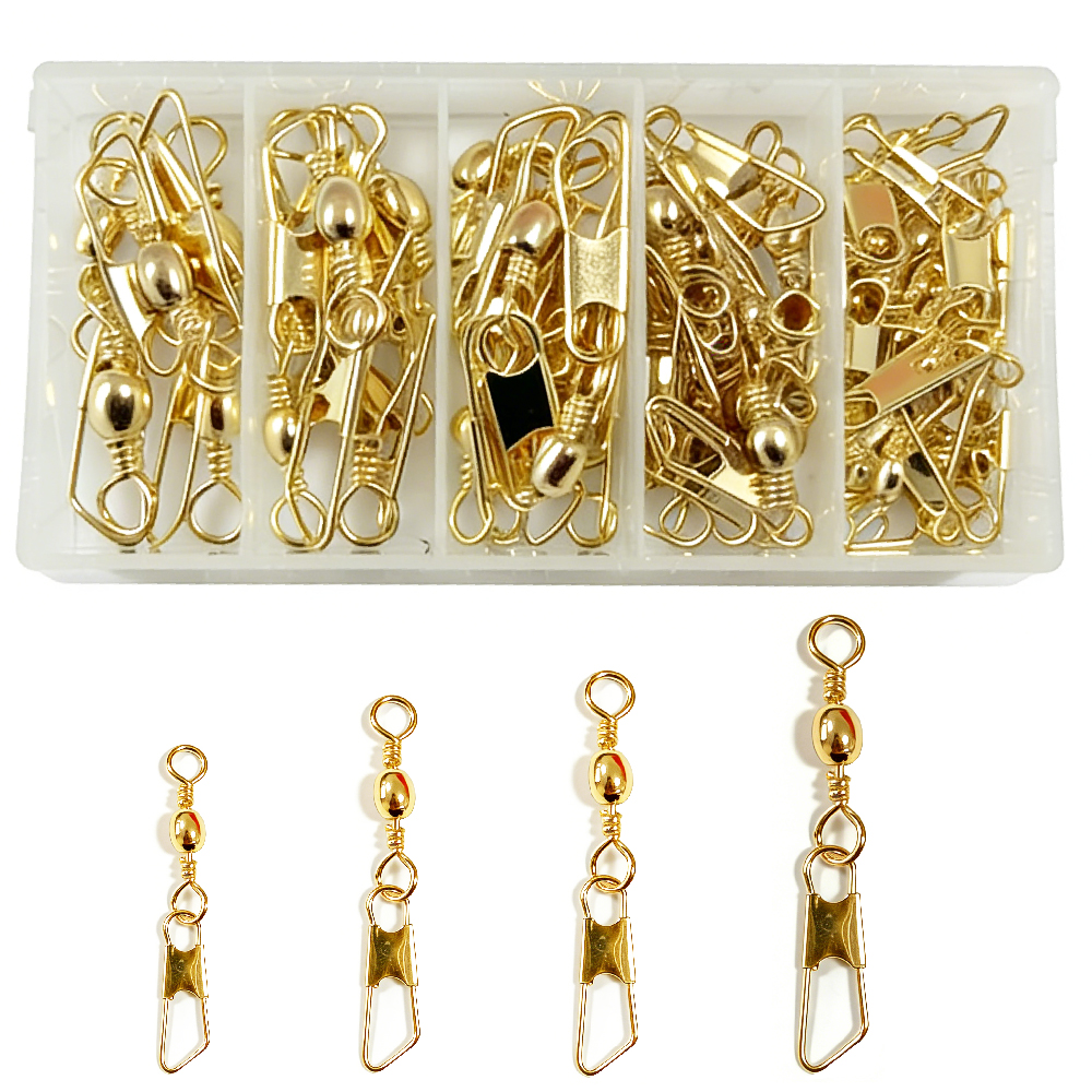 50Pcs Gold Fishing Barrel Swiv - Fishing Equipment Shop บทวิจารณ์และราคา