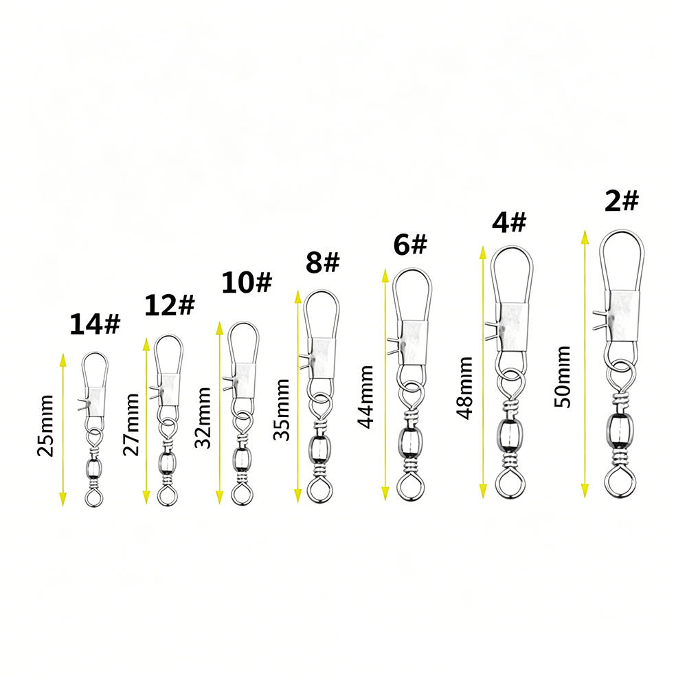 50Pc/box Stainless Steel Swive - Fishing Equipment Box บทวิจารณ์และราคา