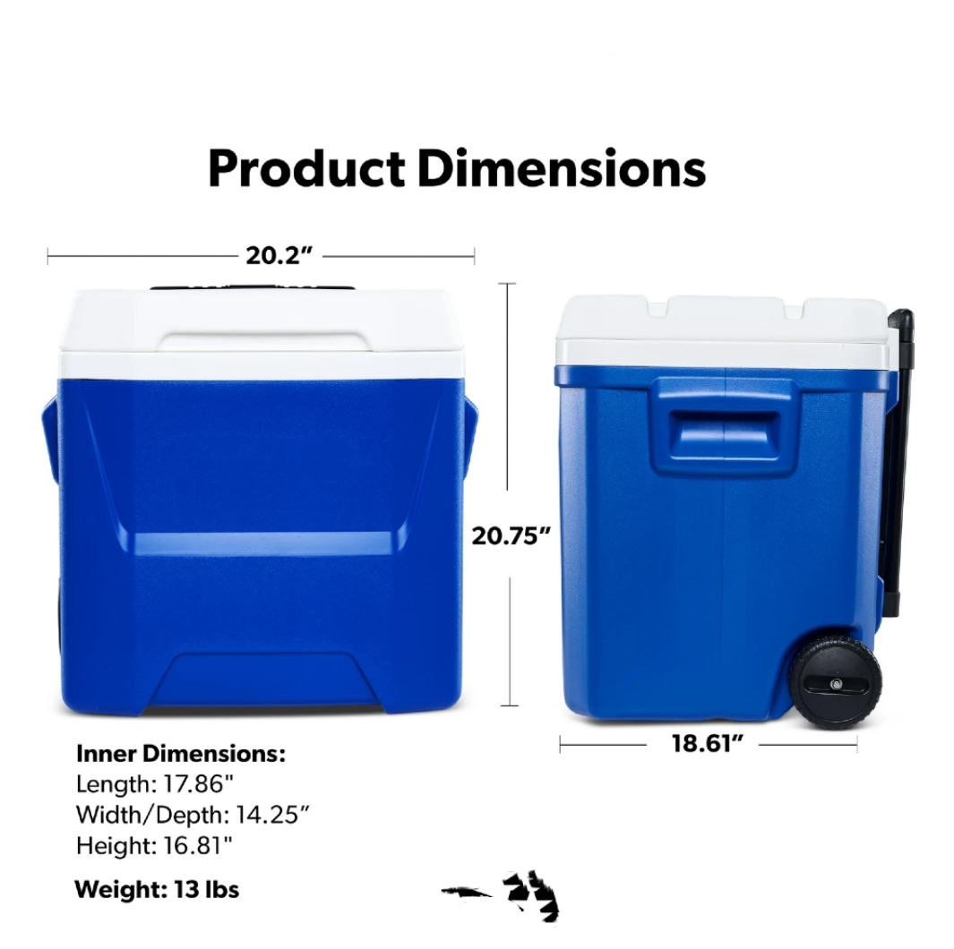 60 QT Blue Laguna Wheeled Hard - Fishing Equipment Box บทวิจารณ์และราคา