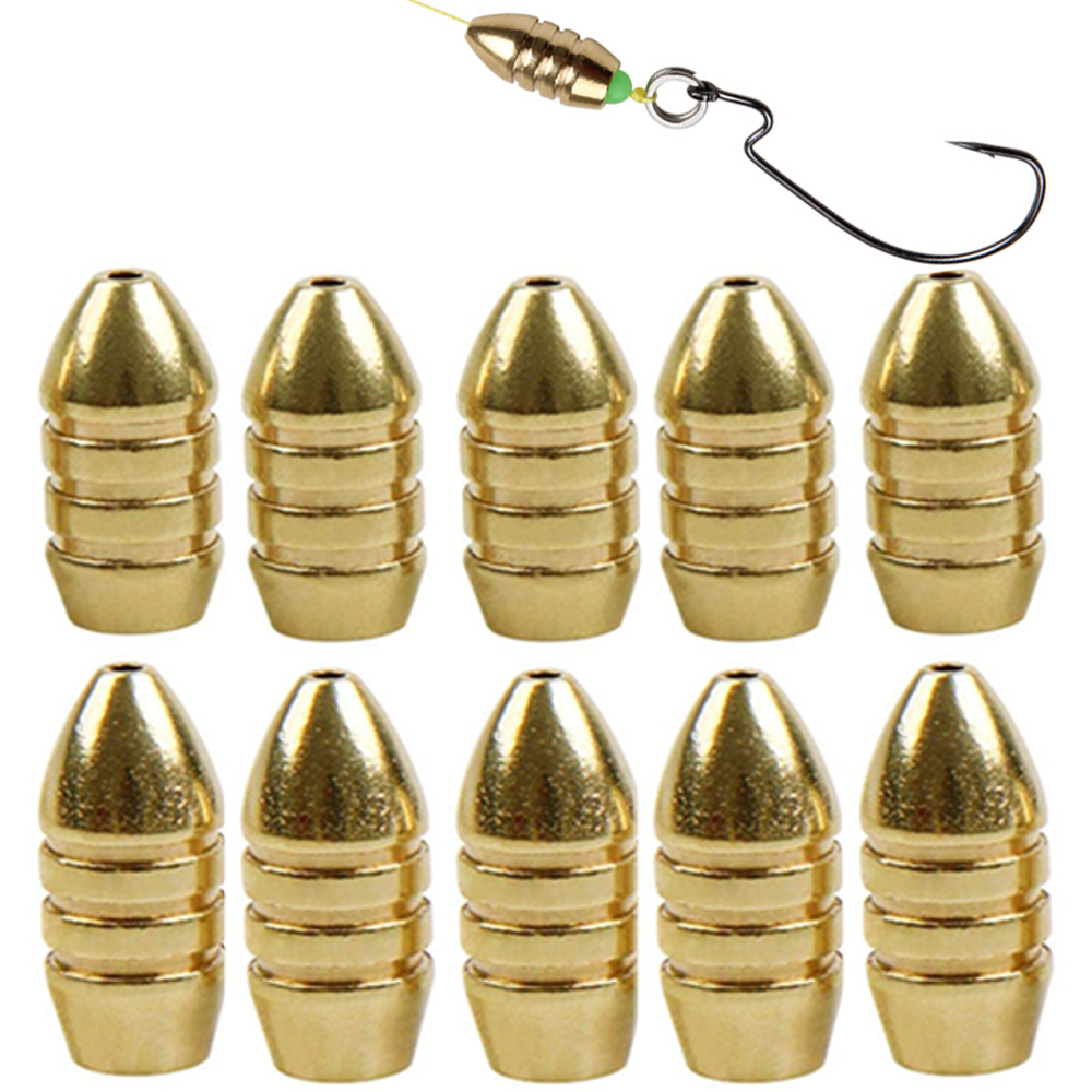 10Pcs Brass Fishing Weight Cop - Fishing Equipment Shop บทวิจารณ์และราคา