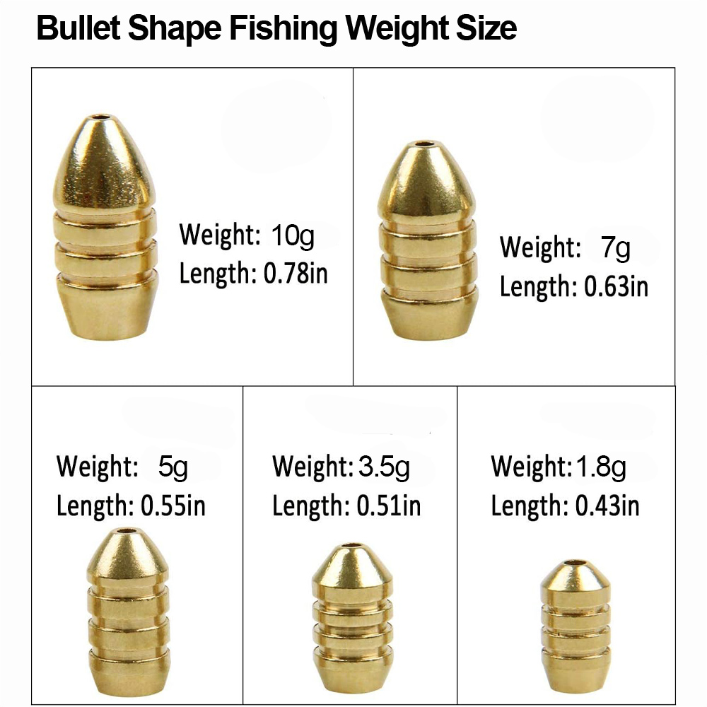 10Pcs Brass Fishing Weight Cop - Fishing Equipment Shop บทวิจารณ์และราคา
