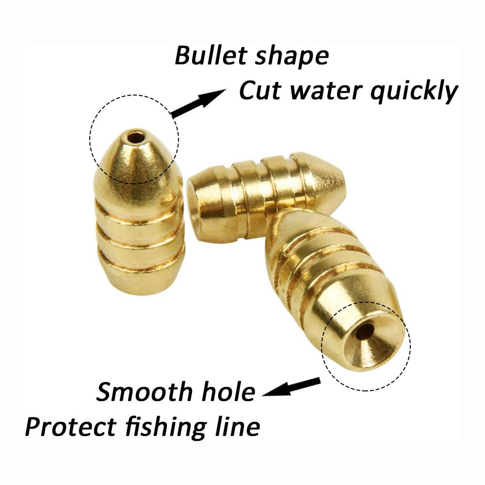10Pcs Brass Fishing Weight Cop - Fishing Equipment Shop บทวิจารณ์และราคา