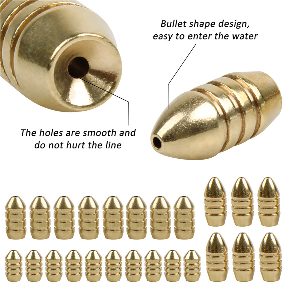 10Pcs Brass Fishing Weight Cop - Fishing Equipment Shop บทวิจารณ์และราคา