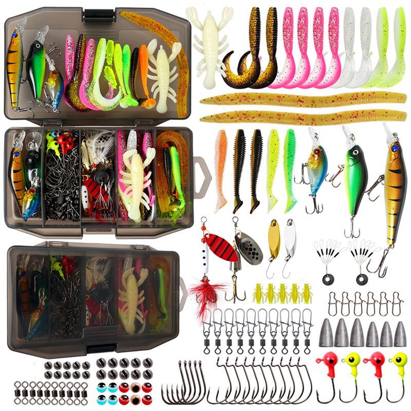 New 120PCS Fishing Lure Set So - Fishing Equipment Box บทวิจารณ์และราคา