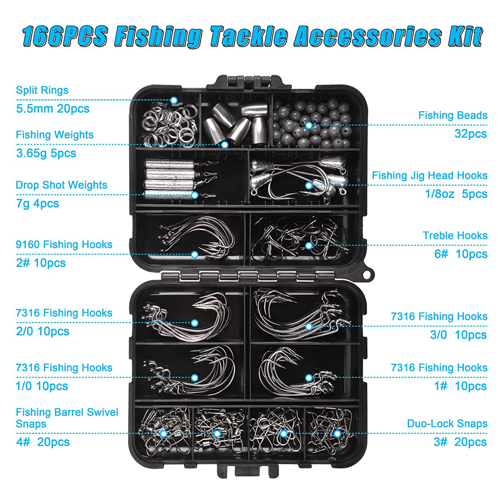 166PCS Fishing tackle box Incl - Fishing Equipment Shop บทวิจารณ์และราคา