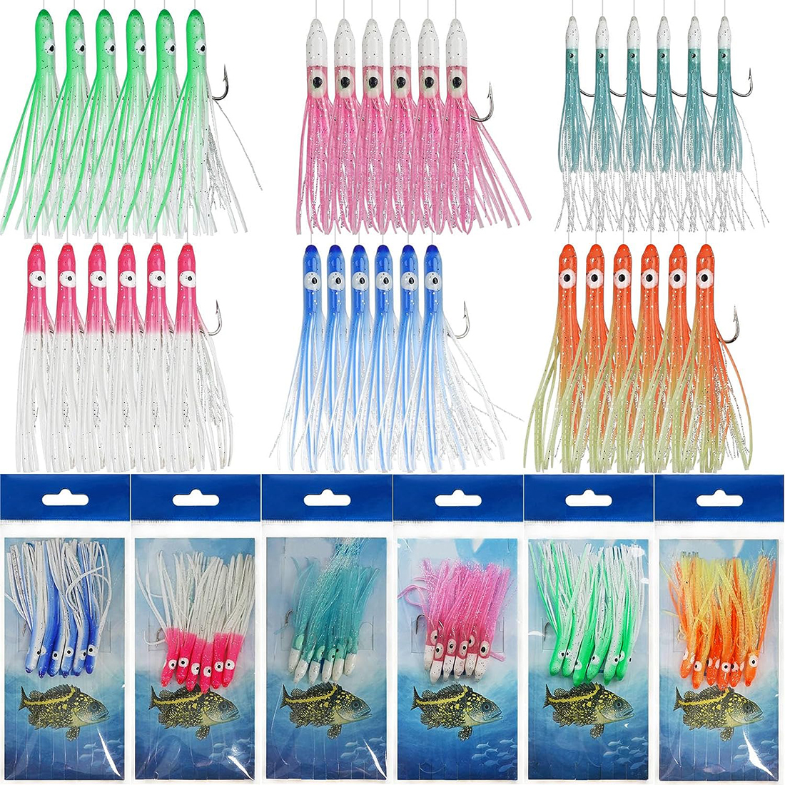 6Packs String Fishing hooks 6- - Fishing Equipment Shop บทวิจารณ์และราคา