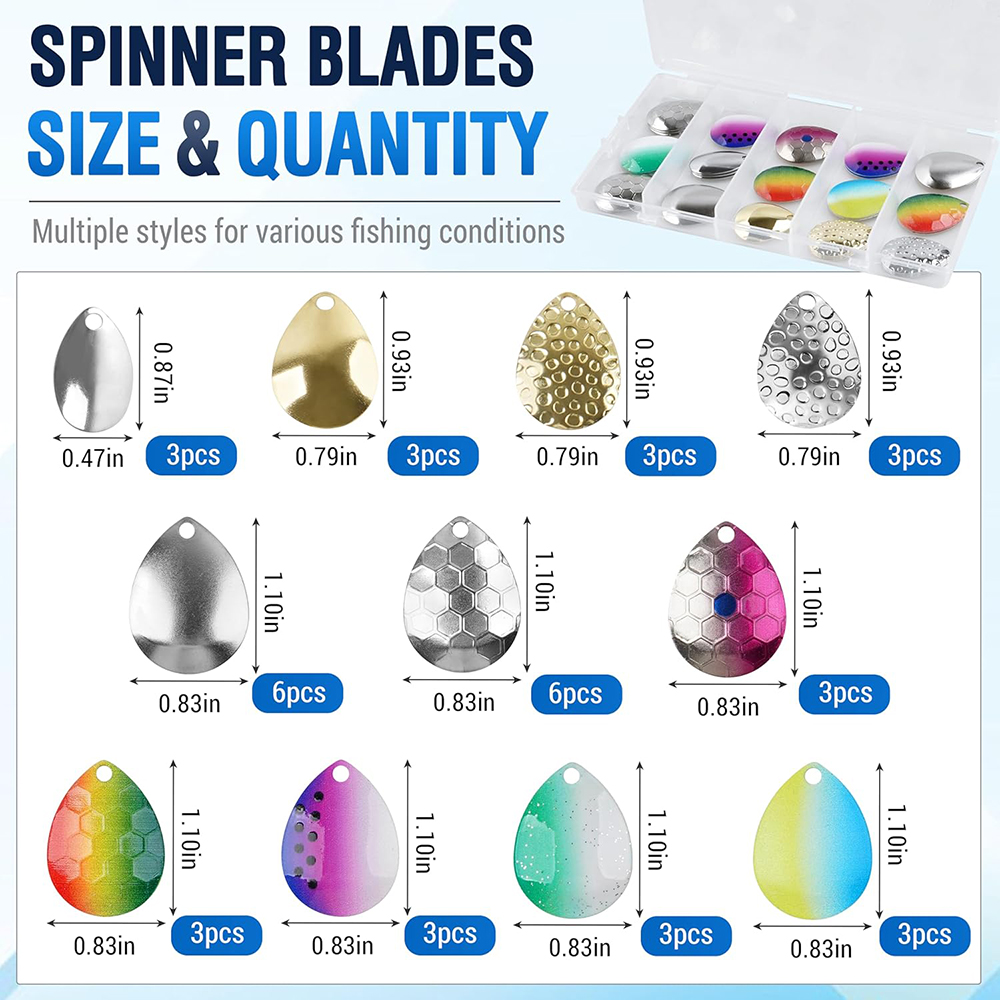 39pcs Fishing Spinner Blades f - Fishing Equipment Shop บทวิจารณ์และราคา