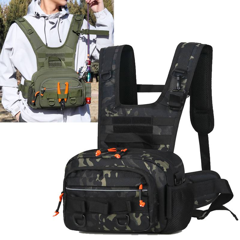 Men Chest Bag Tactical Fishing - Rod Holder Fishing บทวิจารณ์และราคา