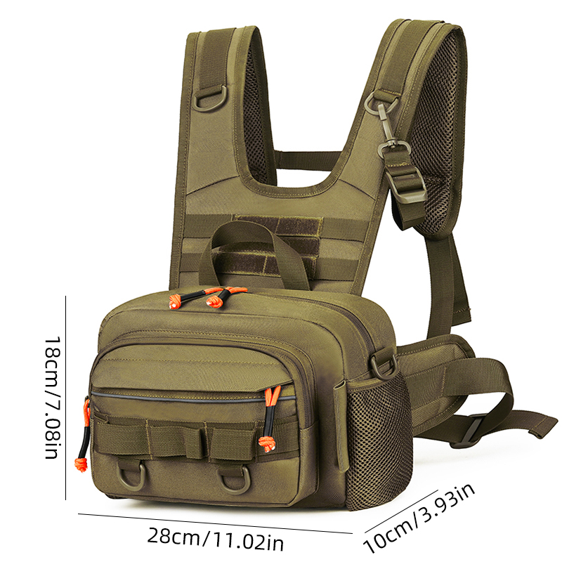 Men Chest Bag Tactical Fishing - Rod Holder Fishing บทวิจารณ์และราคา