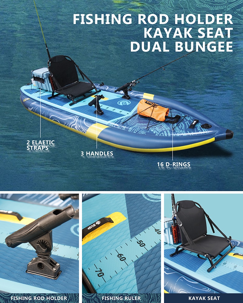 Three Air Chamber Inflatable F - Rod Holder Fishing บทวิจารณ์และราคา